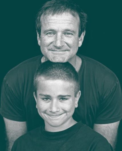 Marsha Garces Williams ex-husband Robin Williams with his eldest son Zachary